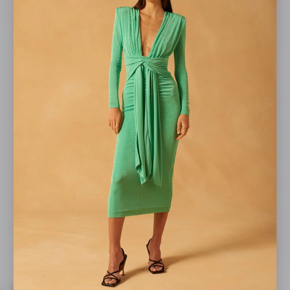 MISHA Francis Dress in Vivid Jade - Picture 4 of 11